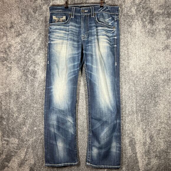 Big Star Jeans Mens 34S Fits 36x30 Union Regular Straight Medium Wash Fade Denim - Picture 1 of 10